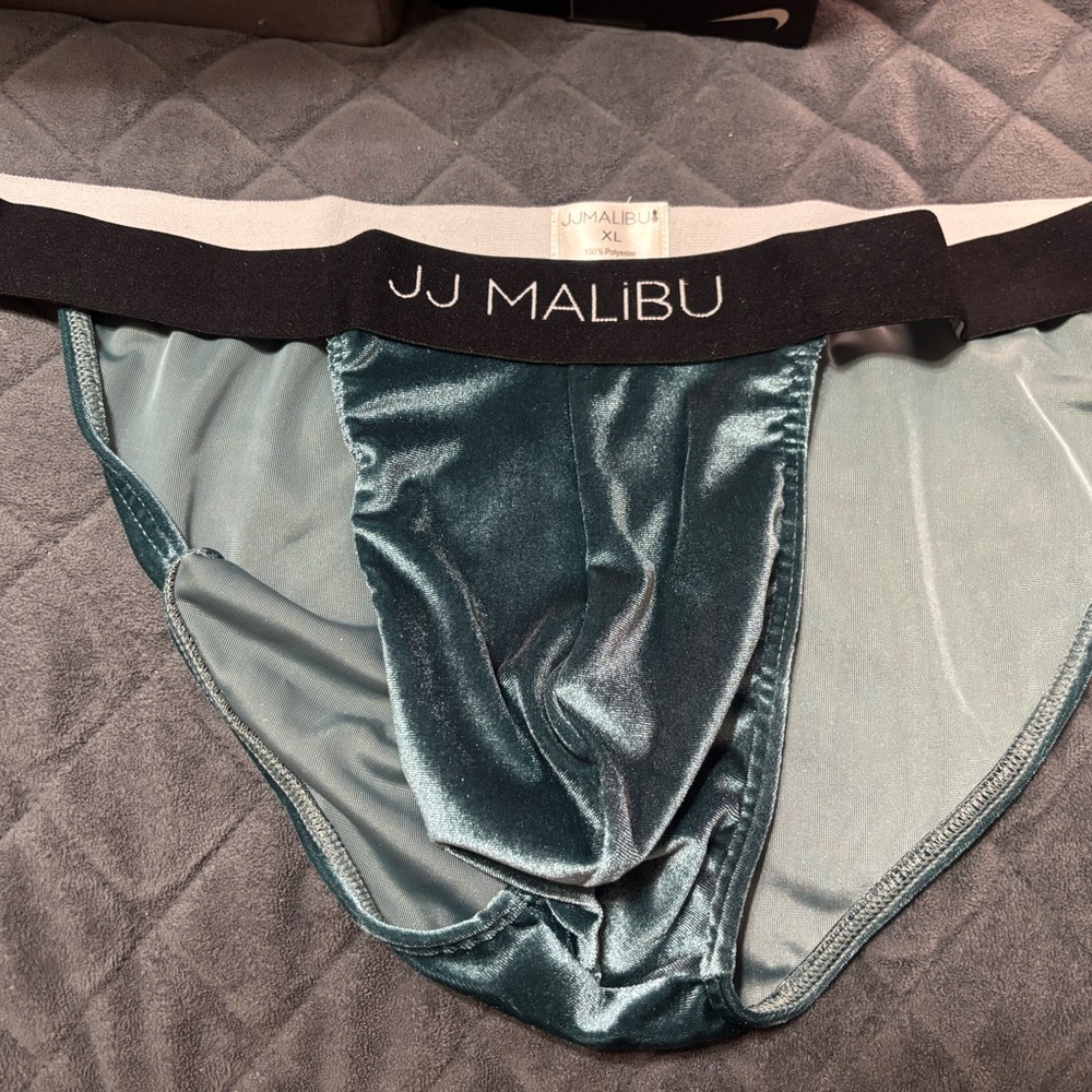 JJ Malibu Teal Velvet Briefs